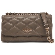 τσάντα guess hwqg96 32210 καφέ απομίμηση δέρματος/-απομίμηση δέρματος