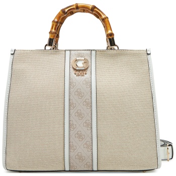 τσάντα guess hwag93 37220 εκρού ύφασμα - ύφασμα σε προσφορά