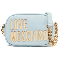 τσάντα love moschino jc4026pp1mkd0712 γαλάζιο απομίμηση δέρματος/-απομίμηση δέρματος