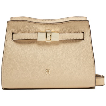 τσάντα aigner 132961 λευκό φυσικό δέρμα - grain leather