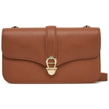 τσάντα aigner 132412 καφέ φυσικό δέρμα - grain leather σε προσφορά