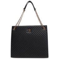 τσάντα john richmond rwp25500bo μαύρο φυσικό δέρμα - grain leather