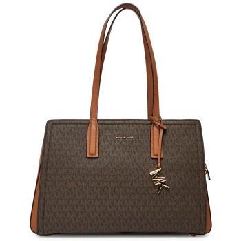 τσάντα michael michael kors laila 30s5g9it2b καφέ υφασμα  σε προσφορά