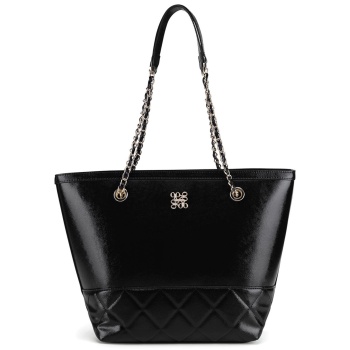 τσάντα nine west bw2a0079 μαύρο yλικό - πολυουρεθάνη σε προσφορά