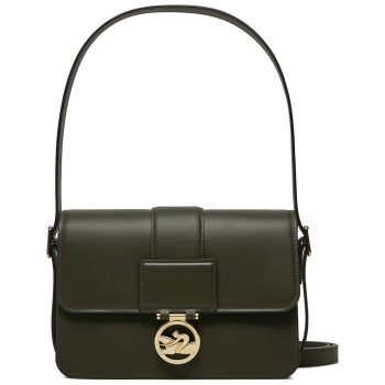 τσάντα longchamp 10175 hau πράσινο φυσικό δέρμα - grain