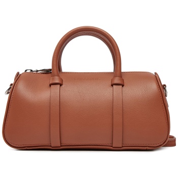 τσάντα longchamp 10270hfk καφέ φυσικό δέρμα - grain leather