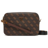 τσαντάκι guess pmmilo p5245 καφέ απομίμηση δέρματος/-απομίμηση δέρματος