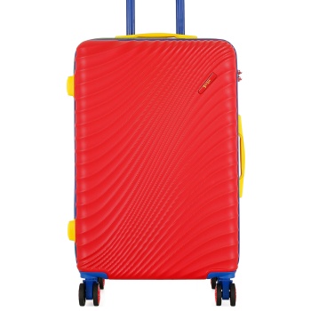 μεσαία βαλίτσα semi line t5935-2 κόκκινο υλικό - abs σε προσφορά