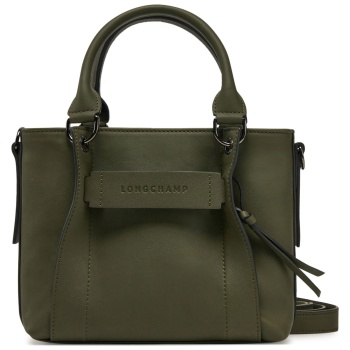 τσάντα longchamp 10197hcv πράσινο φυσικό δέρμα - grain