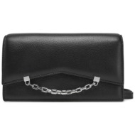 τσάντα karl lagerfeld a1w32037 μαύρο φυσικό δέρμα - grain leather
