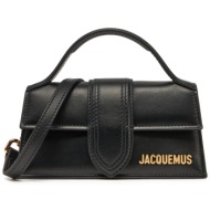 τσάντα jacquemus le bambino 213ba006-3000 μαύρο φυσικό δέρμα - grain leather