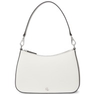 τσάντα lauren ralph lauren 431883768047 λευκό φυσικό δέρμα - saffiano