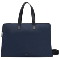 σάκος calvin klein business tech 2g carryall k50k512934 σκούρο μπλε ύφασμα - ύφασμα
