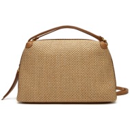 τσάντα gianni chiarini alifa bs 8788 cst-tkl καφέ φυσικό δέρμα - grain leather