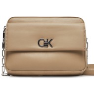 τσάντα calvin klein ck pocket camera bag k60k613089 καφέ απομίμηση δέρματος/-απομίμηση δέρματος