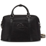 τσάντα karl lagerfeld a2w30083 μαύρο ύφασμα - ύφασμα