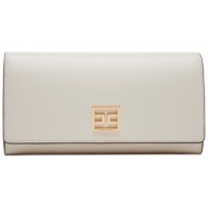 μεγάλο πορτοφόλι γυναικείο elisabetta franchi pf02a51e2 193 εκρού φυσικό δέρμα - grain leather