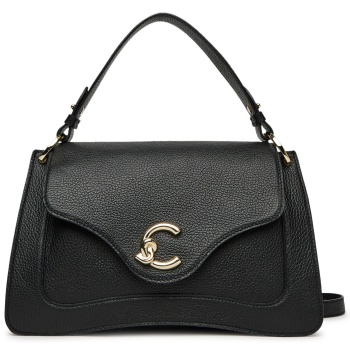 τσάντα coccinelle 314772 μαύρο φυσικό δέρμα - grain leather