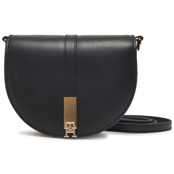 τσάντα tommy hilfiger heritage saddle bag aw0aw17164 μαύρο σε προσφορά