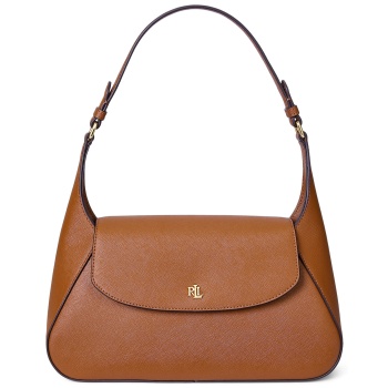 τσάντα lauren ralph lauren 431969364002 καφέ φυσικό δέρμα 