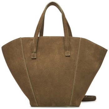τσάντα unisa zmarion bs πράσινο φυσικό δέρμα - grain leather σε προσφορά