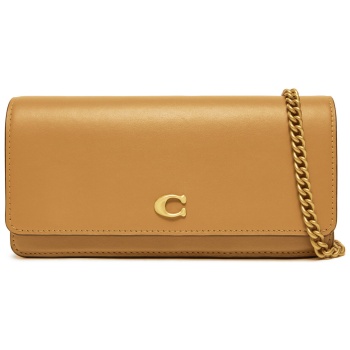 τσάντα coach cw586 καφέ φυσικό δέρμα - grain leather σε προσφορά