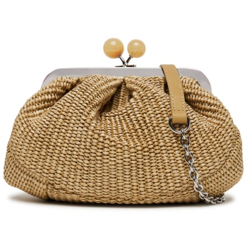 τσάντα weekend max mara 2515511095650 μπεζ ύφασμα - ύφασμα