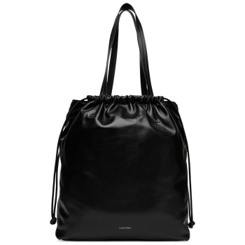 τσάντα calvin klein drawstring tote lv04k3159g μαύρο