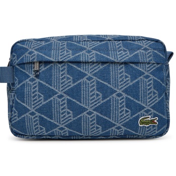 τσαντάκι καλλυντικών lacoste nu4868nz μπλε ύφασμα - ύφασμα σε προσφορά