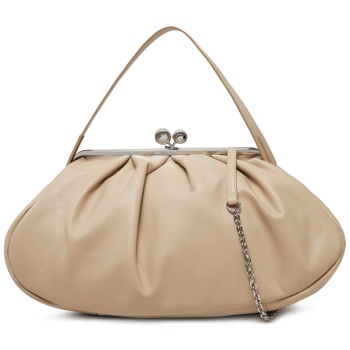 τσάντα weekend max mara 2515511014600 μπεζ φυσικό δέρμα  σε προσφορά