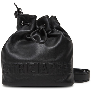 τσάντα patrizia pepe 2b0126/l113 μαύρο φυσικό δέρμα - grain σε προσφορά