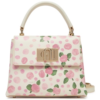 τσάντα furla wb01262 bx3863 taz00 εκρού φυσικό δέρμα 