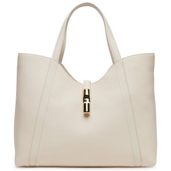 τσάντα furla wb01498 bx3353 pnn00 εκρού φυσικό δέρμα 