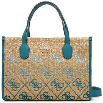 τσάντα guess hwsw86 65220 τυρκουάζ ύφασμα - ύφασμα σε προσφορά