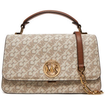 τσάντα michael michael kors delancey 30t4gd8s6b μπεζ