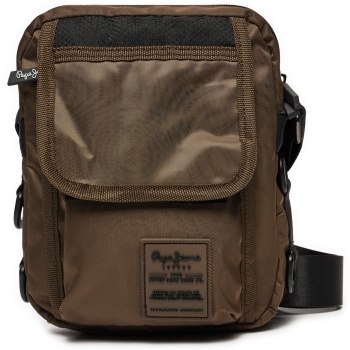 τσαντάκι pepe jeans pm030855 καφέ ύφασμα - ύφασμα σε προσφορά