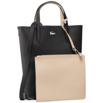 τσάντα lacoste - vertical shopping bag nf2991aa black. warm σε προσφορά