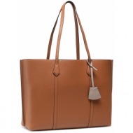 τσάντα tory burch - perry triple - compartment tote 8192 light umber 905