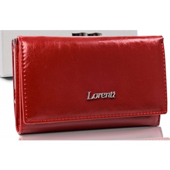 women`s red leather wallet