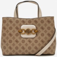 brown women`s patterned little handbag guess - women