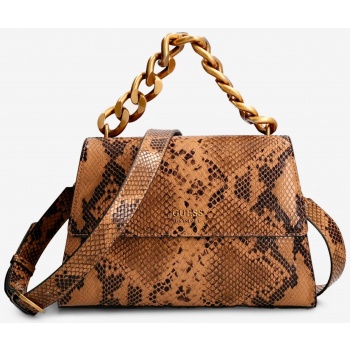 brown women patterned small crossbody handbag guess tullia σε προσφορά