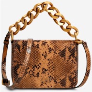 brown women patterned small crossbody handbag guess tullia - women