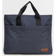 navy blue fabric laptop bag