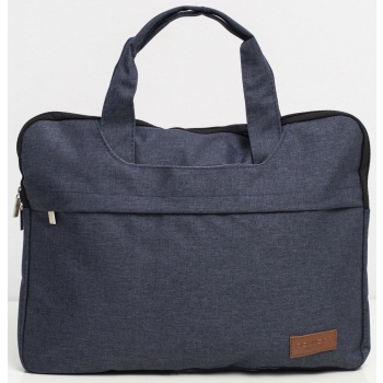 material laptop bag navy blue
