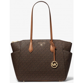 dark brown patterned handbag michael kors marilyn - women σε προσφορά