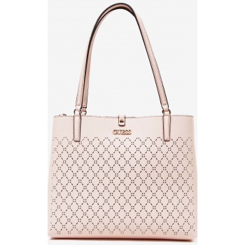 light pink women`s patterned handbag guess - women σε προσφορά