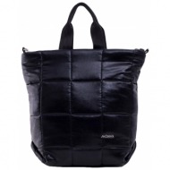 black soft quilted bag