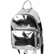 midi metallic backpack silver