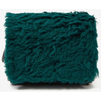 green women`s crossbody handbag made of artificial fur σε προσφορά