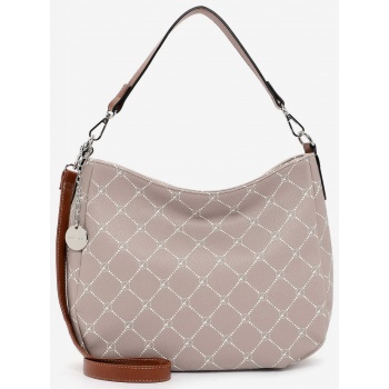 cream patterned handbag tamaris anastasia - women σε προσφορά